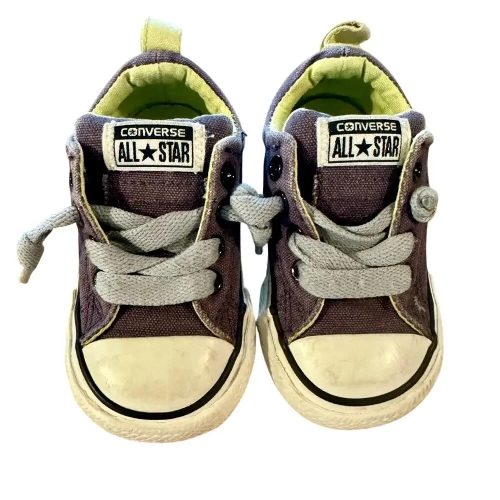 Converse Classic All Star Chucks Baby Sneakers Gray & White, Size 5